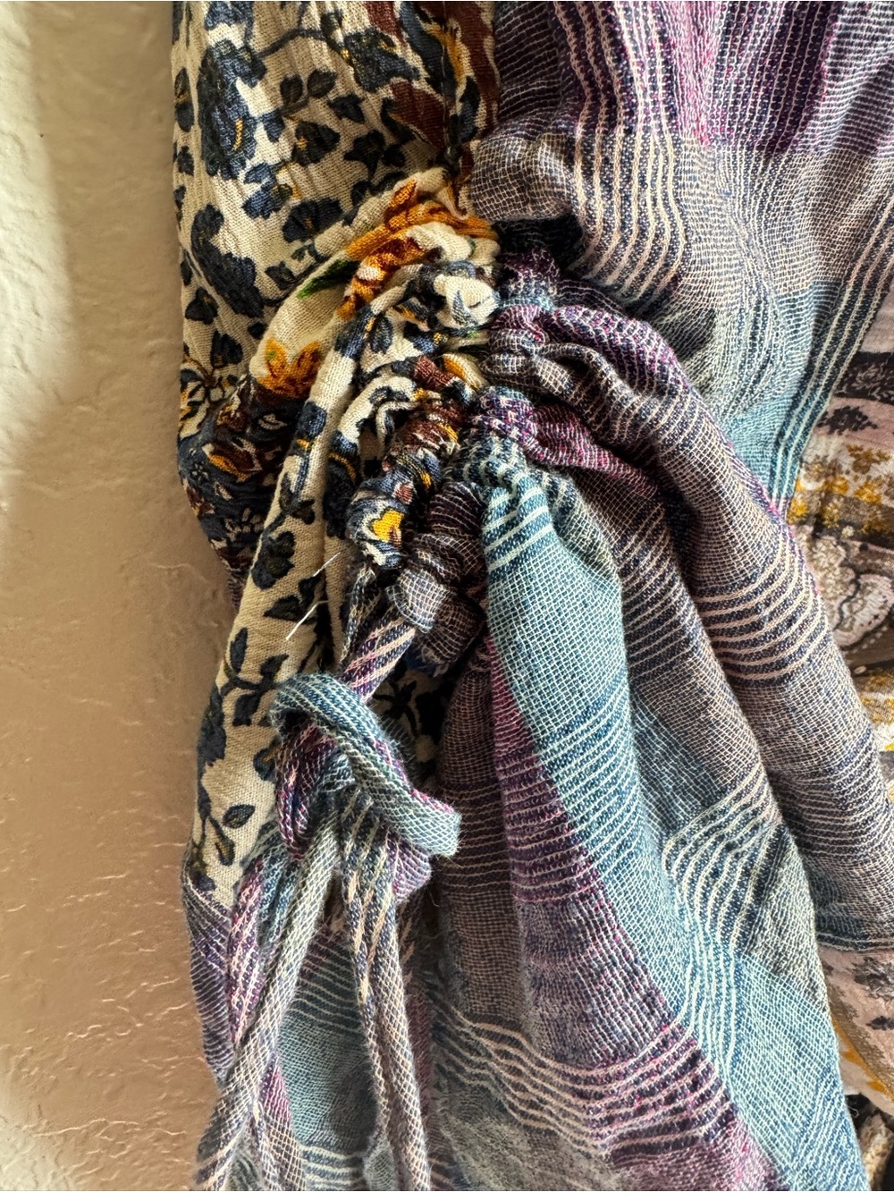 Oli & Hali Multi-Color Asymmetrical Patchwork Skirt - Picture 3 of 12